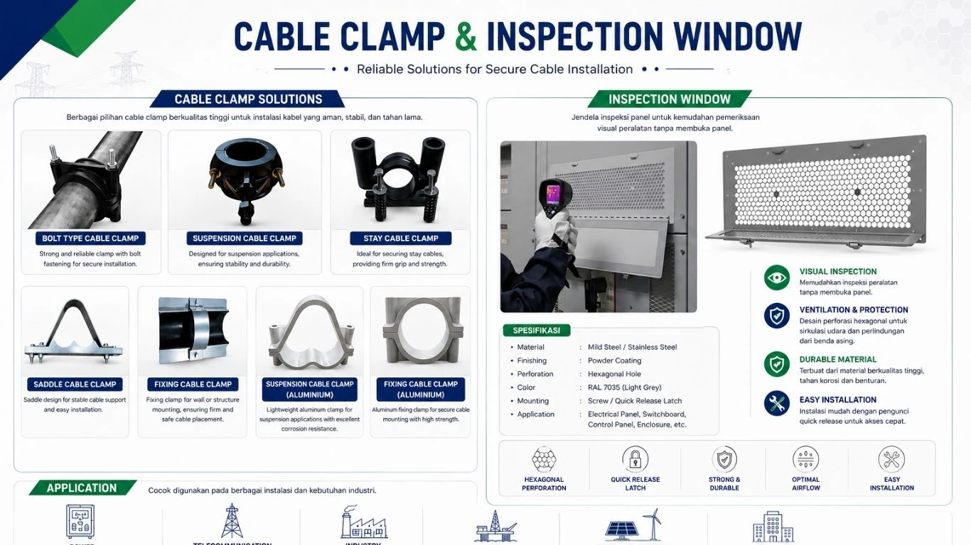 Cable Clamp, Cleat & Inspection Windows